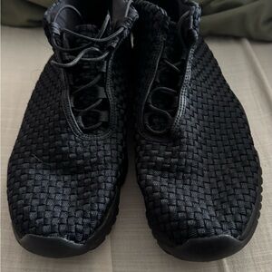 JORDANS Black Woven Men's Shoes